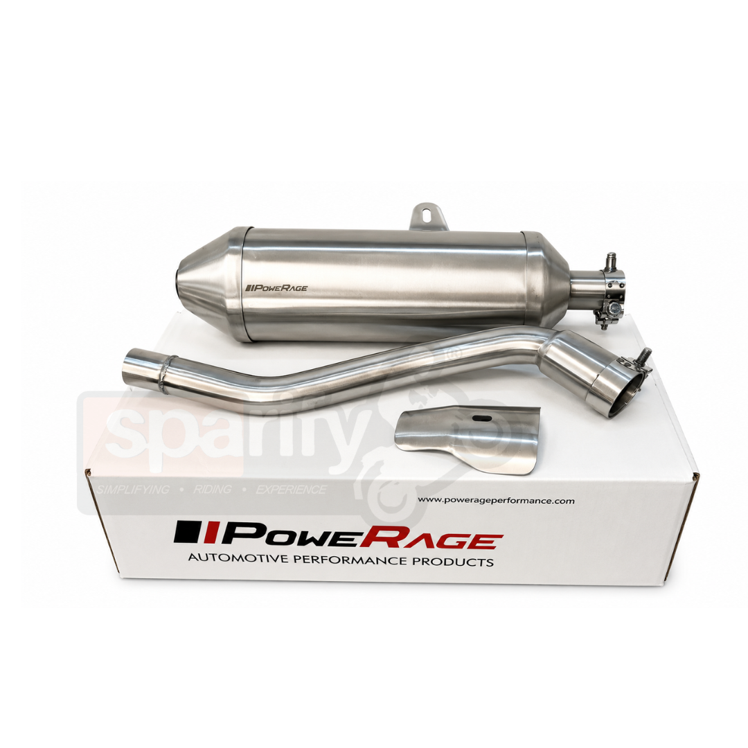 Hero Xpulse 210 Powerage Performance Slip-On Exhaust | Brushed Steel Finish