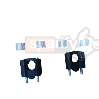 Protaper Aluminum Alloy Universal "Evo" Handlebar Fat Bat with Pair Clamps (Risers)  (Universal For Bike) - RACING ORANGE