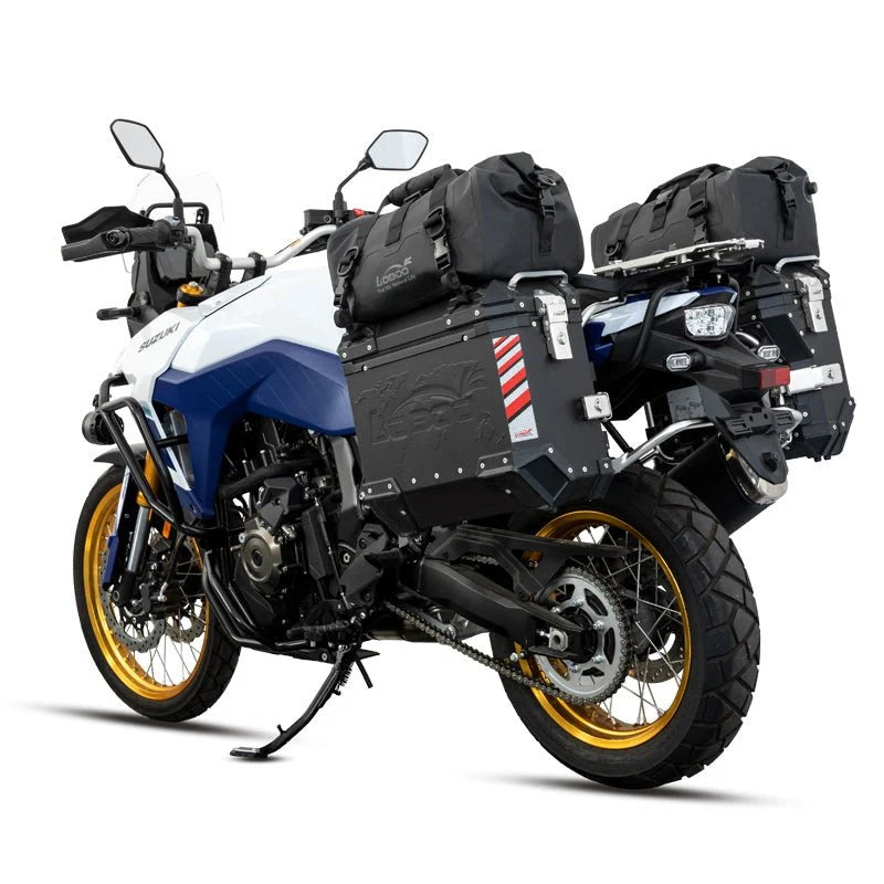 LOBOO 20L Wanderer Magnetic Roll-Top Motorcycle Tail Bag | IPX6 Waterproof Dry Duffel with Air Valve