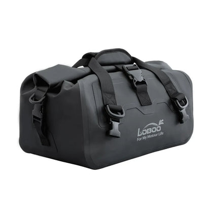 LOBOO 20L Wanderer Magnetic Roll-Top Motorcycle Tail Bag | IPX6 Waterproof Dry Duffel with Air Valve