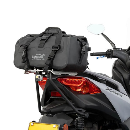 LOBOO 20L Wanderer Magnetic Roll-Top Motorcycle Tail Bag | IPX6 Waterproof Dry Duffel with Air Valve