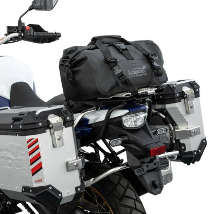 LOBOO 20L Wanderer Magnetic Roll-Top Motorcycle Tail Bag | IPX6 Waterproof Dry Duffel with Air Valve