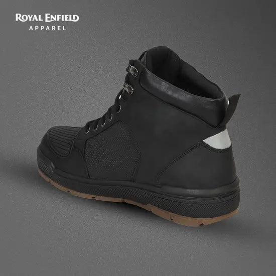 ROYAL ENFIELD NOMAD WATERPROOF MID ANKLE CITY CRUISING BOOTS - BLACK