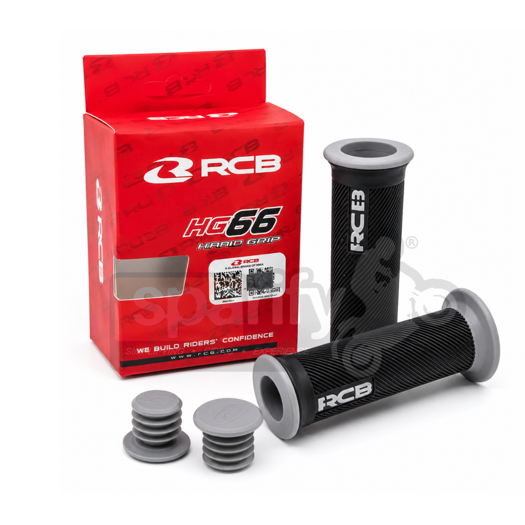 RCB Handle Grip HG66 - Universal Set of 2 | Usable Compatible for Universal Motorcycle Handlebar Grips | Anti-Slip Rubber Grip | Comfortable & Durable | Racing Boy Corporation