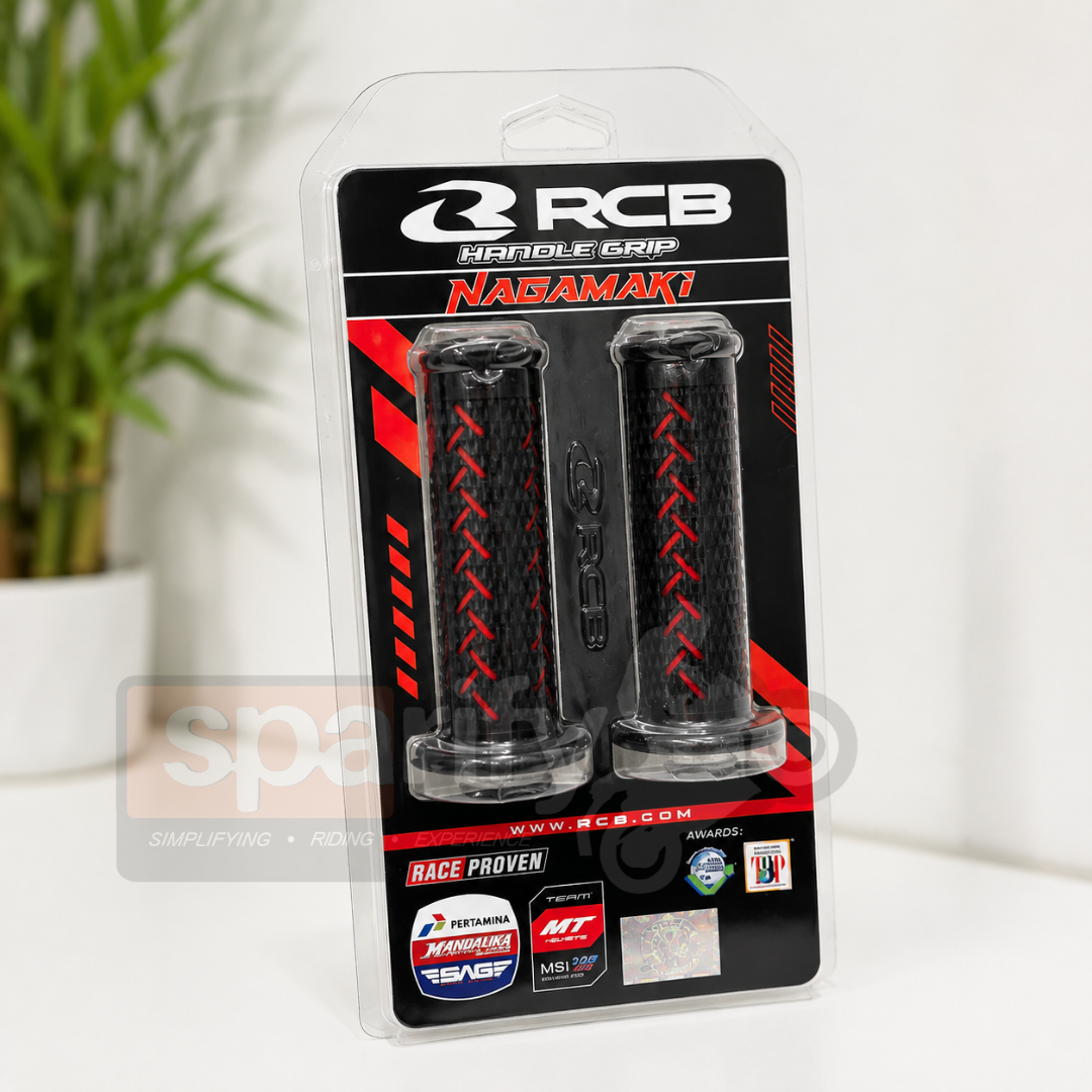 RCB  Nagamaki Handle Grip Set Black Bike Handle Bar Grip usable Compatible for Universal | Enhances Performance, Comfort & Stylish Look