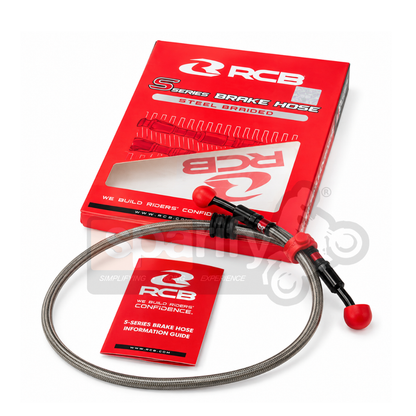 RCB | 850mm | stainless steel | braided brake hose pipe - silver universal
