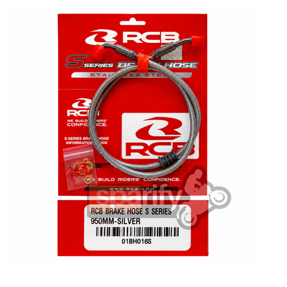 RCB S Series Brake Hose 950MM Silver 01BH018S