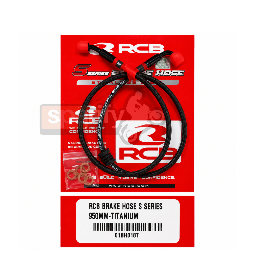 RCB S Series Brake Hose 950MM Titanium 01BH018T