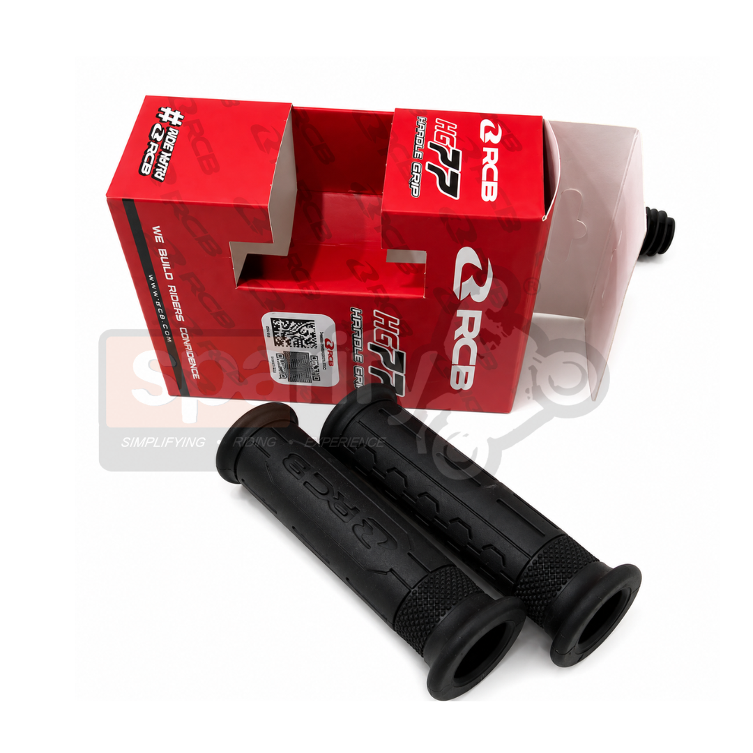 RCB ANTI SLIP | HG77 HANDLEBAR GRIP SET   BLACK RED | UNIVERSAL