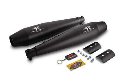 Red rooster performance exhaust with header pipe ( FULL SYSTEM ) for Interceptor 650 /continental GT 650 stellar matte black ( with DB killer ) - COMBO 10