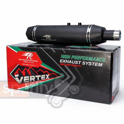 Royal Enfield Himalayan Scram 411 Red Rooster Performance Vertex Exhaust