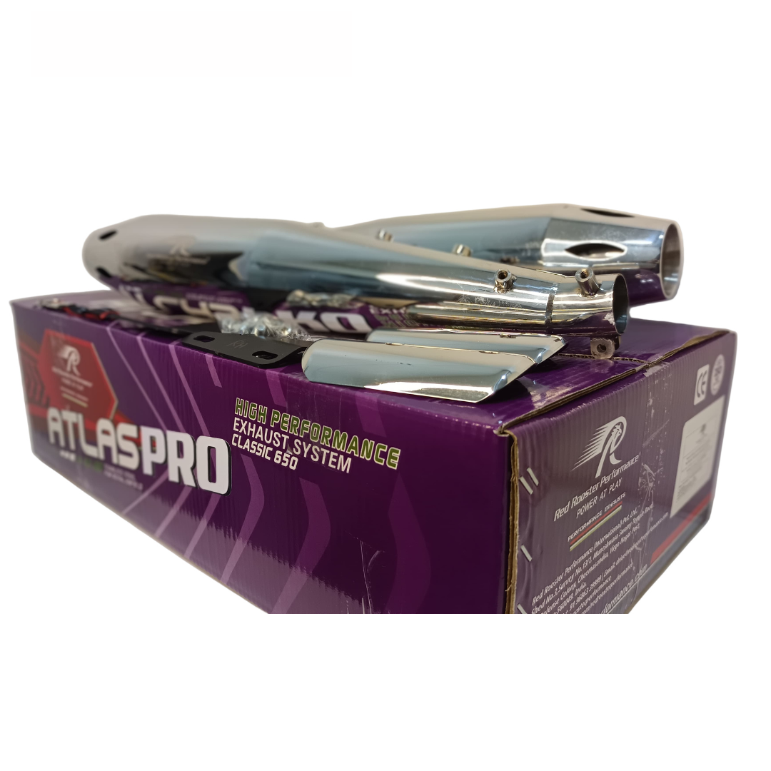 RE Classic 650 2025 onwards Atlas Pro -( POLISH ) Red-Rooster Performance Exhaust