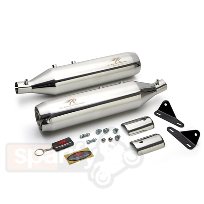 Royal Enfiled Super Meteor 650 Red Rooster Performance Astral Polish Exhaust