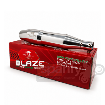 Triumph Speed 400, Speed T4 & Scrambler 400X Red Rooster Performance Blaze Exhaust | POLISH