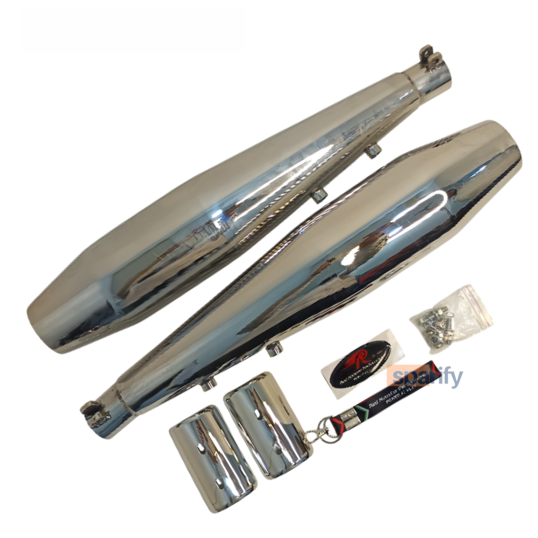Red rooster performance exhaust for Interceptor 650 /continental GT 650 stellar polish ( with DB killer )