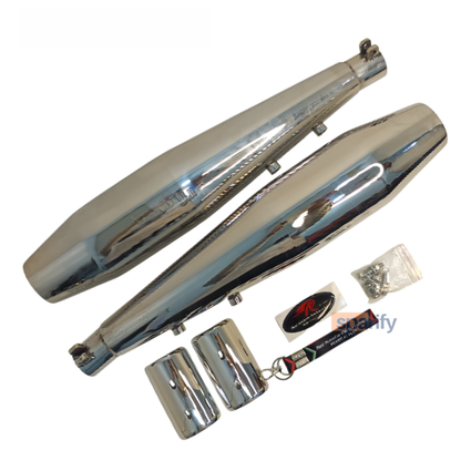 Red rooster performance exhaust for Interceptor 650 /continental GT 650 stellar polish ( with DB killer )
