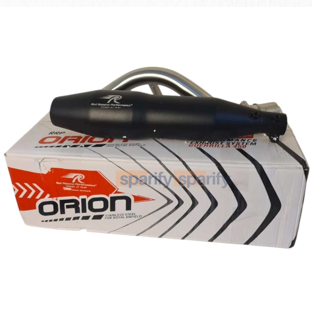 RE Guerrilla 450 Red Rooster Performance exhaust Orion (Black)
