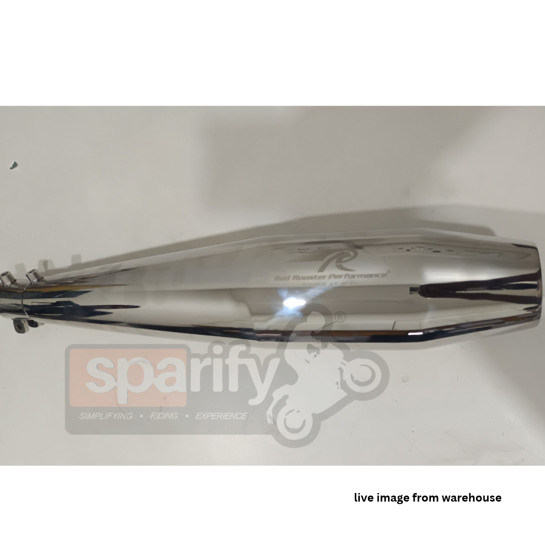 Red Rooster Stellar Polish (Single Side) Exhaust  for Interceptor 650 / Continental GT 650 – 1 Piece Only