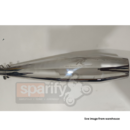 Red Rooster Stellar Polish (Single Side) Exhaust  for Interceptor 650 / Continental GT 650 – 1 Piece Only