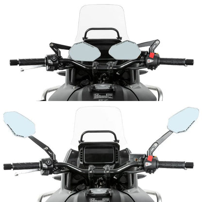 LOBOO RM03 Angular 360 Degree Foldable Mirrors (CNC Aluminum) | 1200R Modern ADV & Streetfighter Style | Anti-Glare