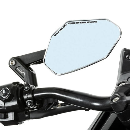 LOBOO RM03 Angular 360 Degree Foldable Mirrors (CNC Aluminum) | 1200R Modern ADV & Streetfighter Style | Anti-Glare