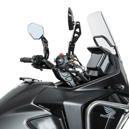 LOBOO RM03 Angular 360 Degree Foldable Mirrors (CNC Aluminum) | 1200R Modern ADV & Streetfighter Style | Anti-Glare