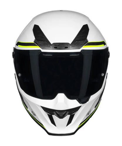 KORDA ICON TOKIO GLOSS WHITE YELLOW FULL FACE HELMET- ECE AND ISI CERTIFIED