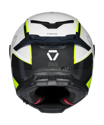 KORDA ICON TOKIO GLOSS WHITE YELLOW FULL FACE HELMET- ECE AND ISI CERTIFIED