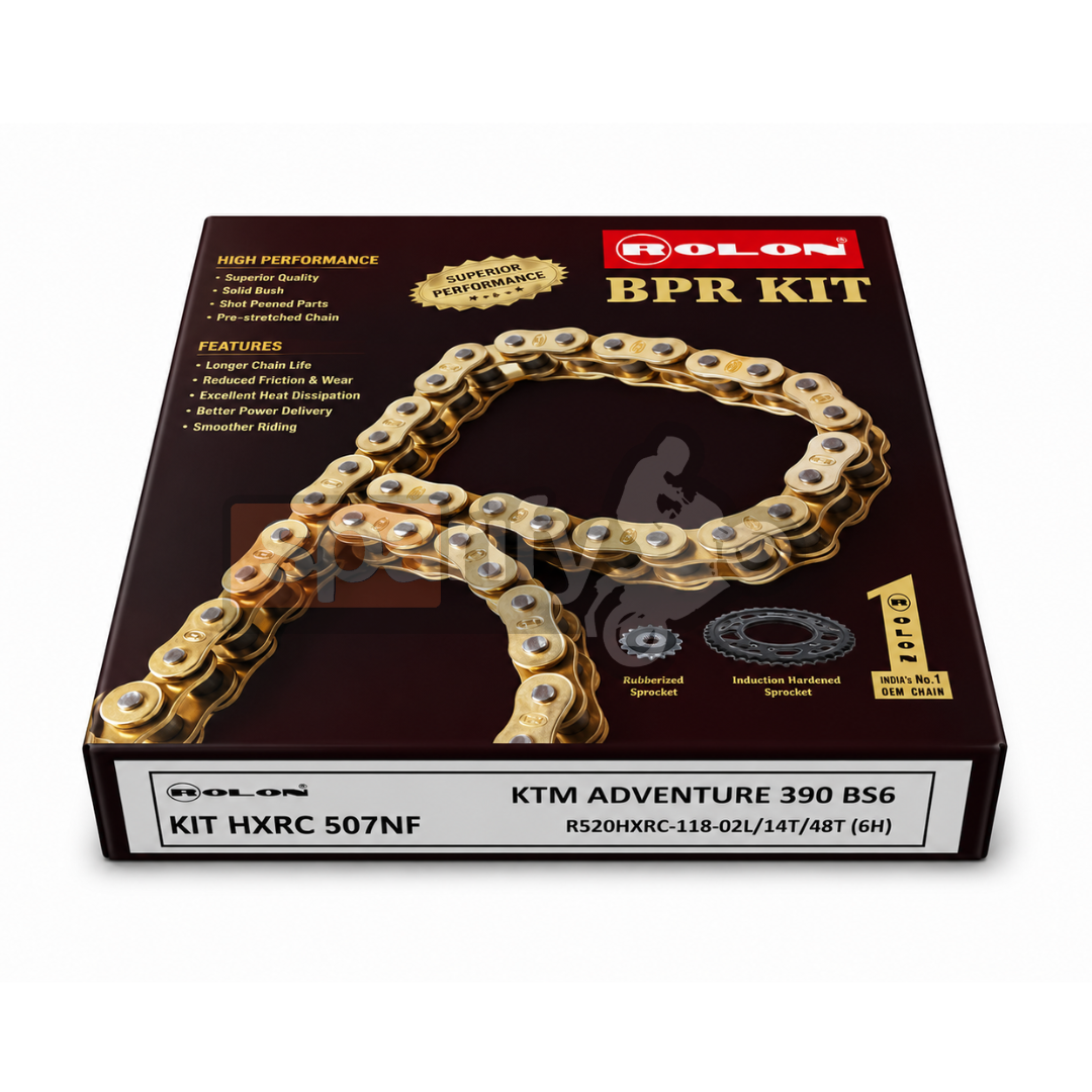 KTM ADVENTURE 390 BS6 HIGH PERFORMANCE BRASS CHAIN SPROCKET KIT | ROLON |  KIT HXRC 507NF