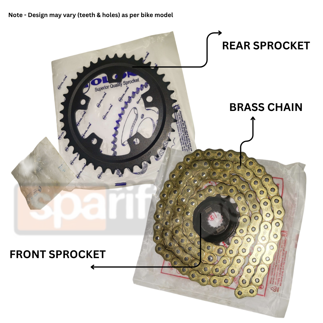YEZDI ADVENTURE / ROADSTER  HIGH PERFORMANCE BRASS CHAIN SPROCKET KIT | ROLON | HNXRC 428NF