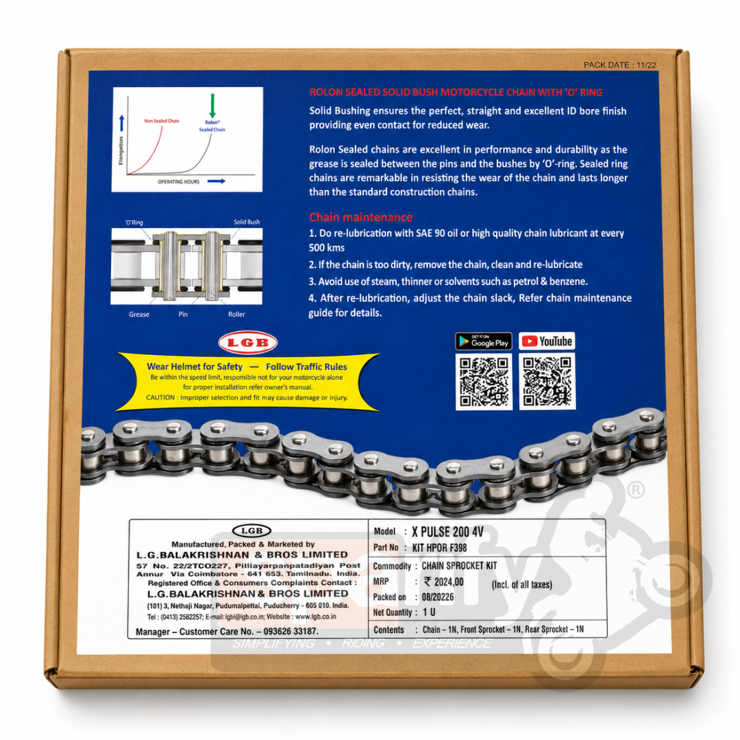 Hero X-PULSE 200 4V Rolon Chain Sprocket | KIT HPOR F 398 - Rolon Chain Sprockets