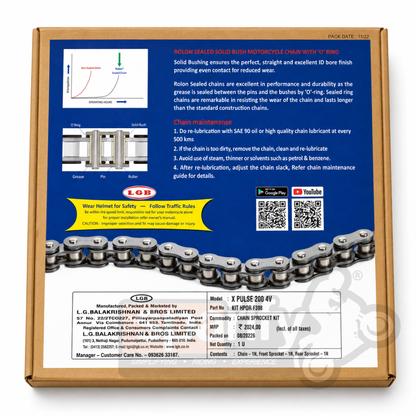 Hero X-PULSE 200 4V Rolon Chain Sprocket | KIT HPOR F 398 - Rolon Chain Sprockets