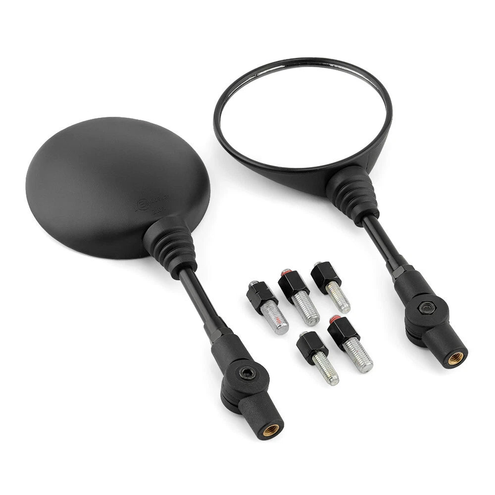 SPIKI CF Touring Mirrors (Pair) | 360 Degree  Foldable Rear View Mirrors | Wide View | Universal Fit for Motorcycles