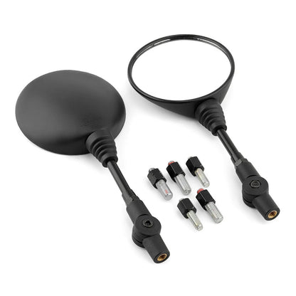 SPIKI CF Touring Mirrors (Pair) | 360 Degree  Foldable Rear View Mirrors | Wide View | Universal Fit for Motorcycles