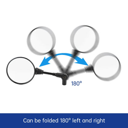 SPIKI CF Touring Mirrors (Pair) | 360 Degree  Foldable Rear View Mirrors | Wide View | Universal Fit for Motorcycles