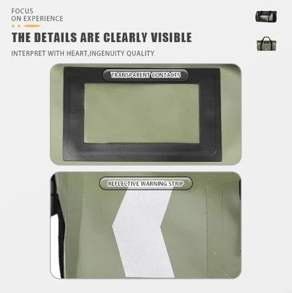 MOTOWOLF | Motorcycle Tail Bag - 66L Waterproof | MDL0717 | Duffel Bag for Touring Adventure, Camping, Cycling - MILITARY GREEN