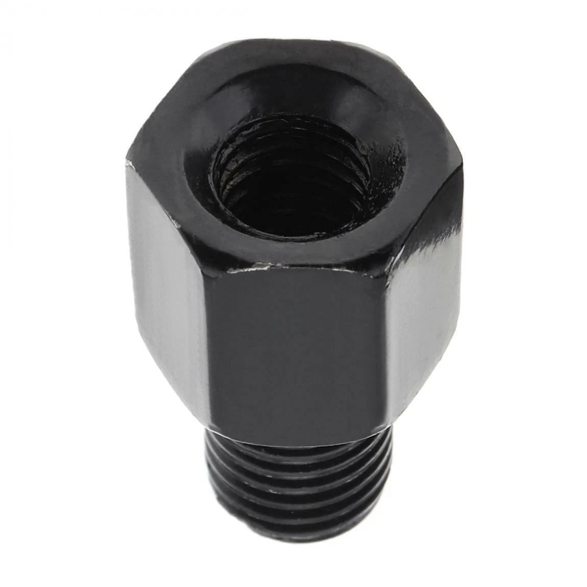 10-8/10mm Motorcycle Rearview Mirror Screw Thread Adapter Conversion Bolt Black ( PACK OF 5 )