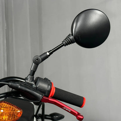 SPIKI CF Touring Mirrors (Pair) | 360 Degree  Foldable Rear View Mirrors | Wide View | Universal Fit for Motorcycles