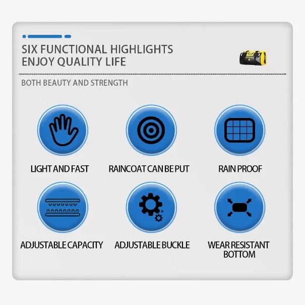 MOTOWOLF | Motorcycle Tail Bag - 66L Waterproof | MDL0717 | Duffel Bag for Touring Adventure, Camping, Cycling - MILITARY GREEN