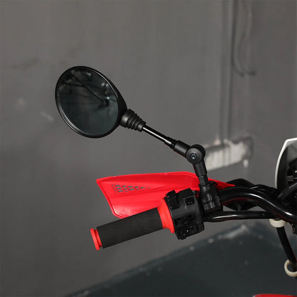 SPIKI CF Touring Mirrors (Pair) | 360 Degree  Foldable Rear View Mirrors | Wide View | Universal Fit for Motorcycles
