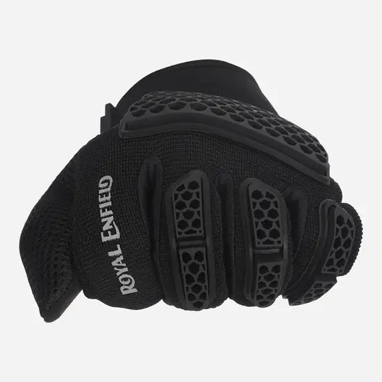 ROYAL ENFIELD STREET ACE V2 MOTORCYCLE GLOVES - BLACK