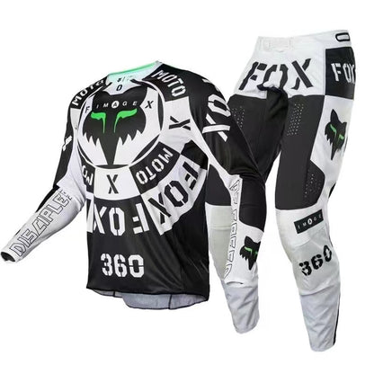 F.O.X Racing 360 Nobyl Motocross Jersey & Pants - black and white