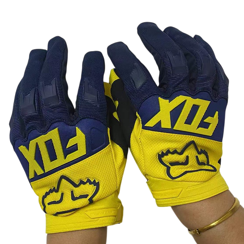 DIRTPAW Motocross Gloves  F.O.X  - Yellow Blue V2
