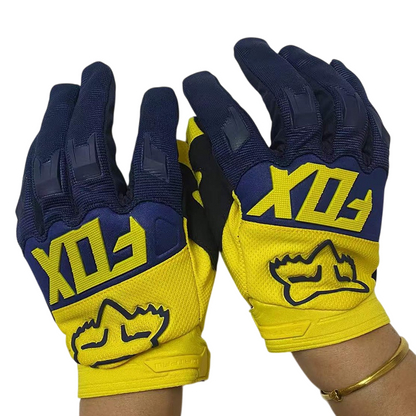 DIRTPAW Motocross Gloves  F.O.X  - Yellow Blue V2