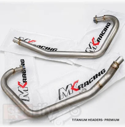 MK Racing Full System Exhaust Combo for Royal Enfield Interceptor 650 & Continental GT 650 | Twin Chrome Exhaust +  Header Pipes | ( Fits Single and Dual  O2 Sensor )