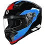 KORDA EVO CHIEF GLOSS BLACK BLUE W/PFULL FACE HELMET ISI CERTIFIED