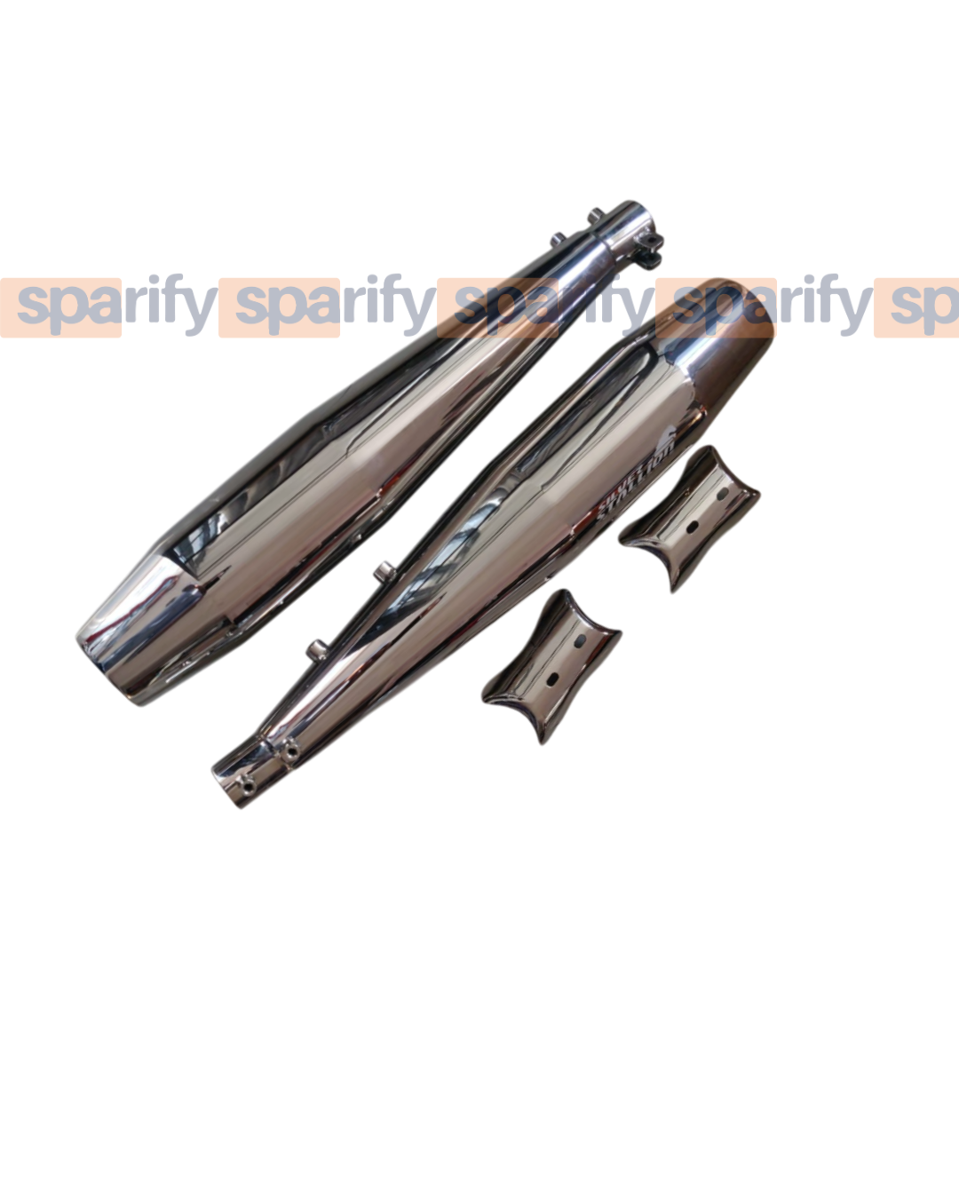 RE Interceptor 650 /GT 650 | SILVER STALLION | DYNO High Performance Exhaust System | Silver Glossy finish | Twin, SS304 - LIFE TIME WARRANTY