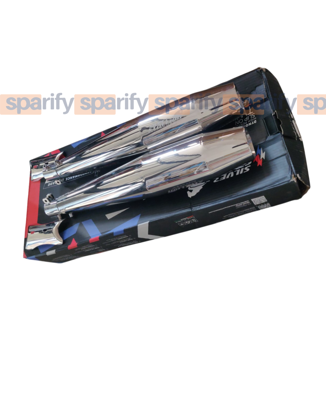 RE Interceptor 650 /GT 650 | SILVER STALLION | DYNO High Performance Exhaust System | Silver Glossy finish | Twin, SS304 - LIFE TIME WARRANTY