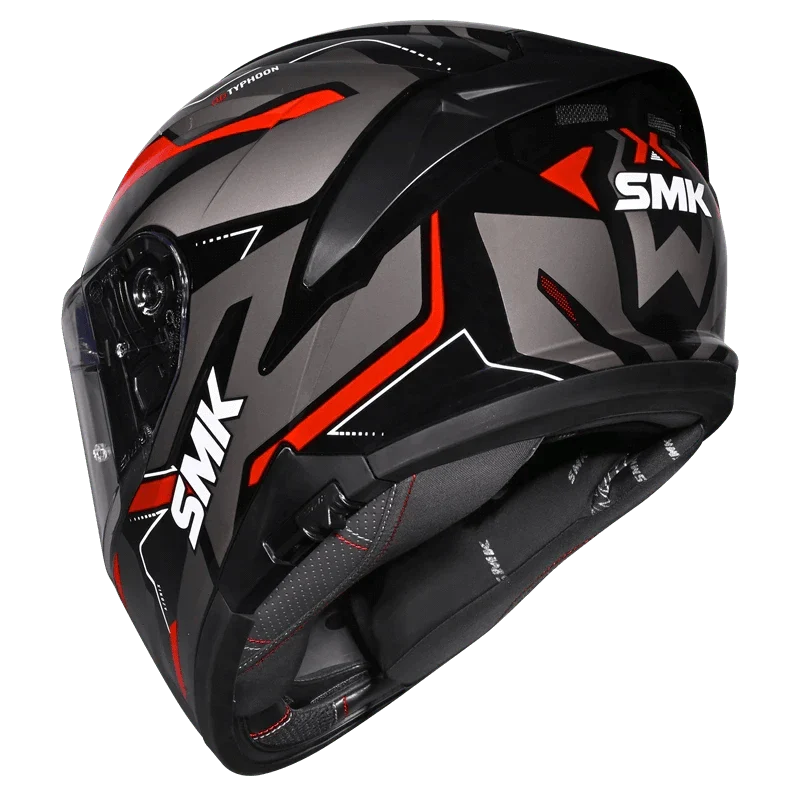 SMK TYPHOON AZONIX GL263 GLOSSY FULL FACE-DOT CERTIFIED HELMET