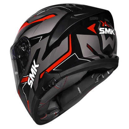 SMK TYPHOON AZONIX GL263 GLOSSY FULL FACE-DOT CERTIFIED HELMET